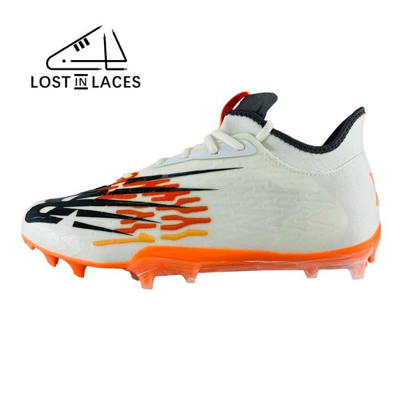 New Balance Shoes New Balance Burn X3 White Orange Cleats New Mens